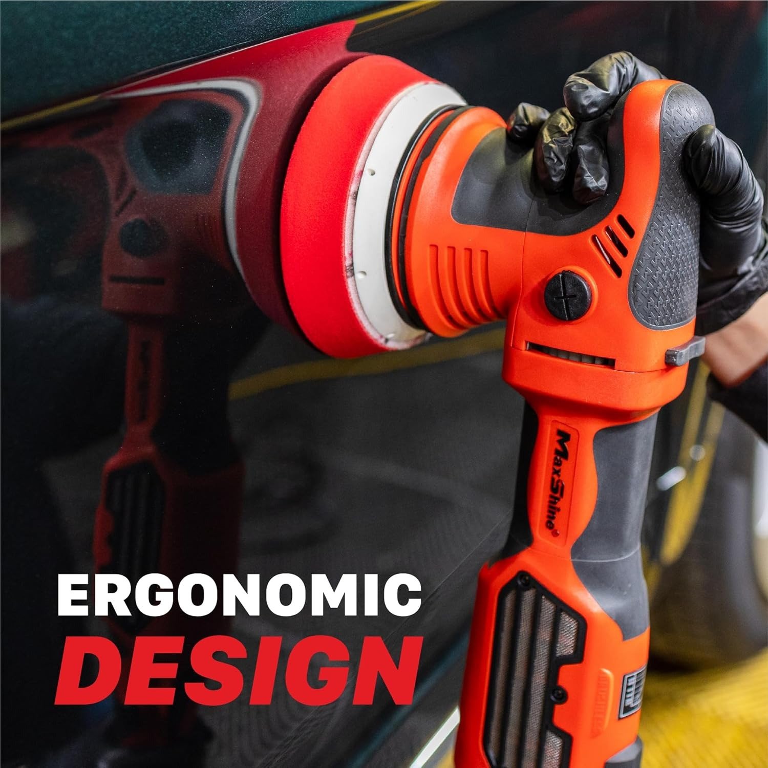 MaxShine 15mm Brushless Dual Action Polisher | 1200W DA Polisher | Variable Speed, Low Noise, Smooth Start | Professional Car Detailing Machine